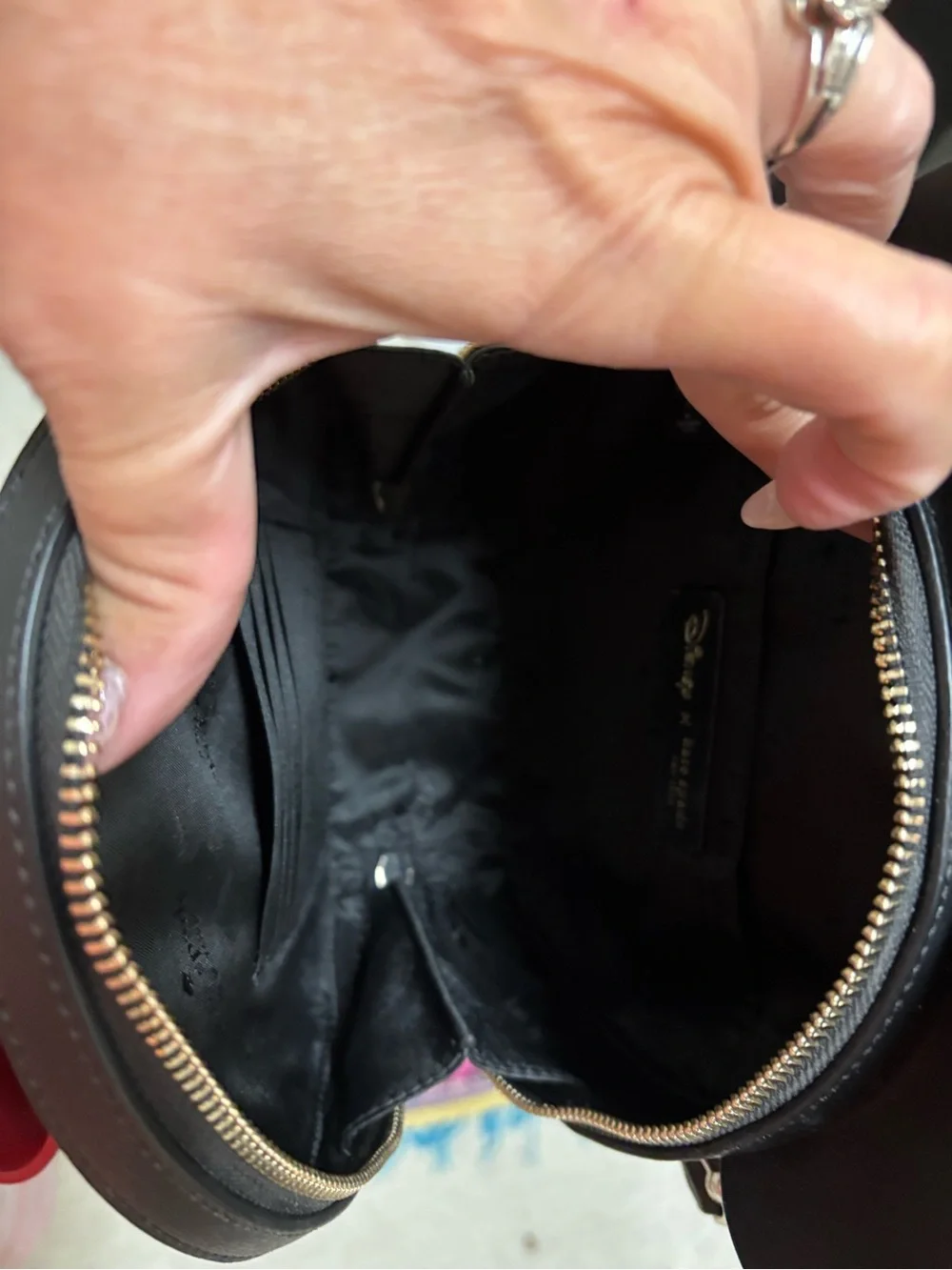 kate spade Disney x kate spade Black Crossbody Interior with Gold Hardware